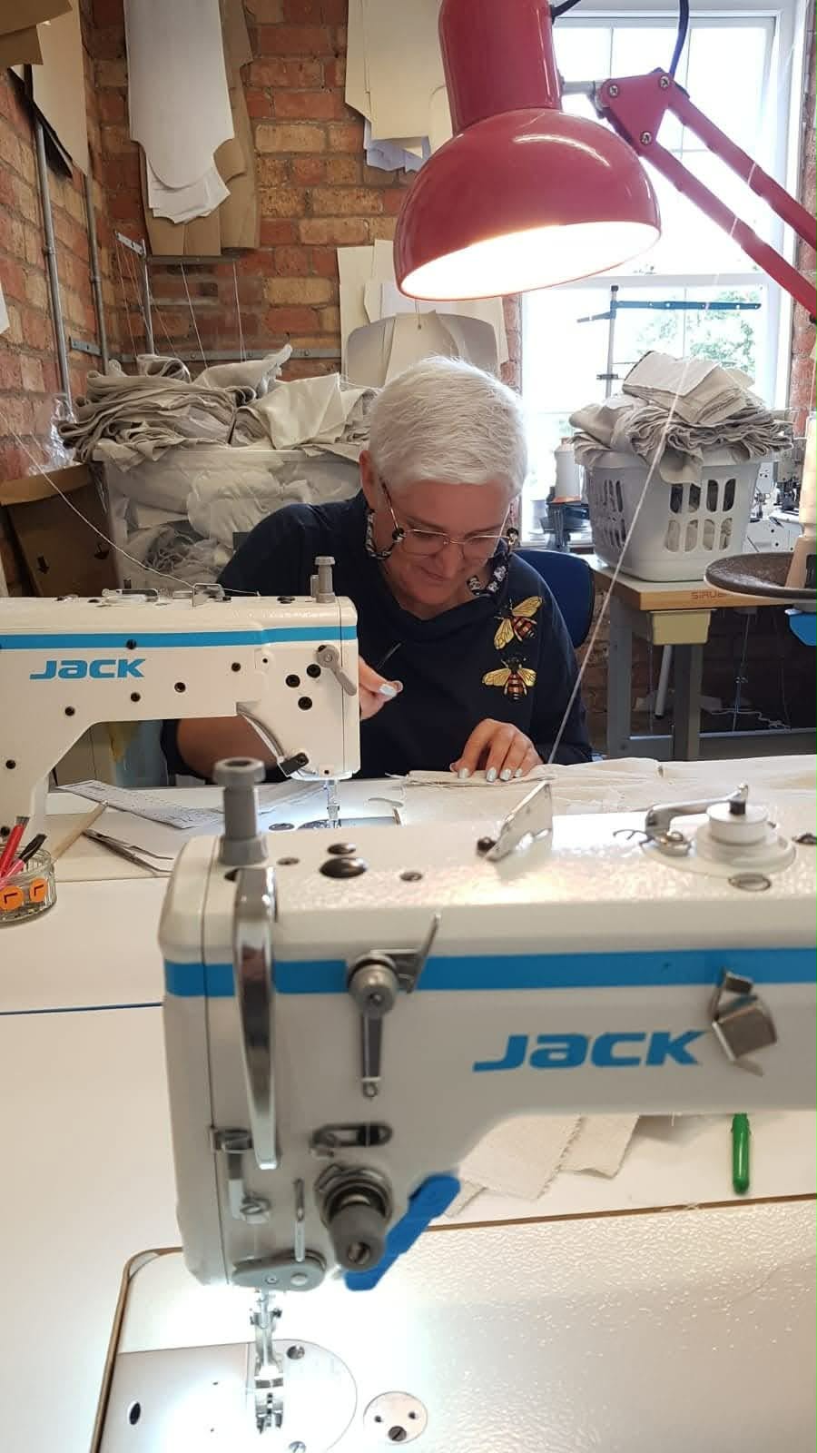 Precision sewing in the atelier
