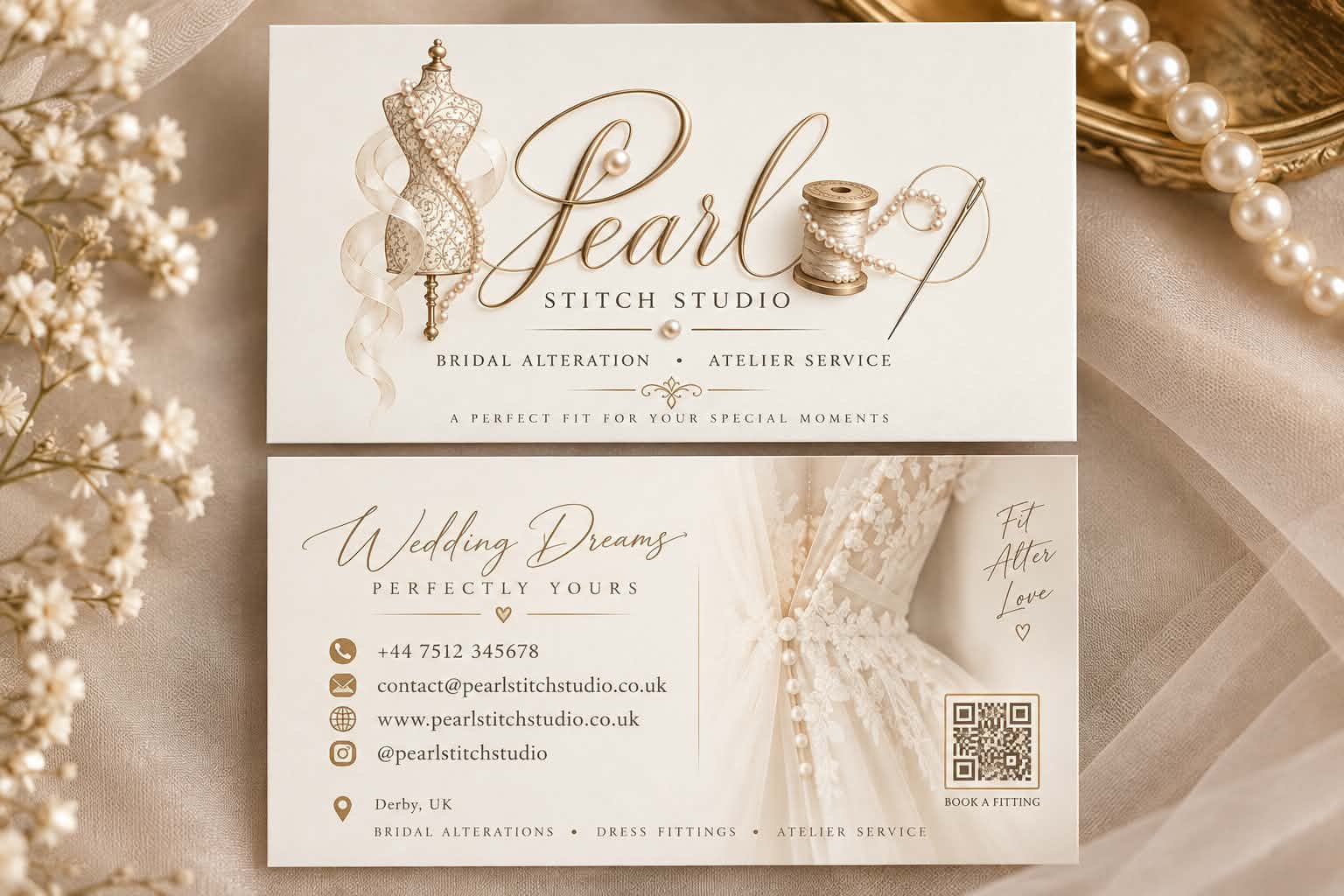 Pearl Stitch Studio stationery